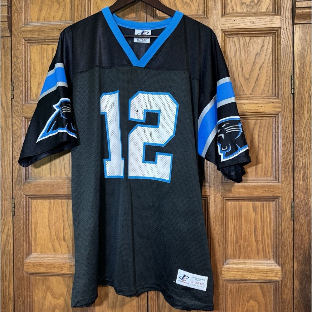 Vintage 90s Carolina Panthers Kerry Collins #12 Jersey Mens XL Logo Athletic USA